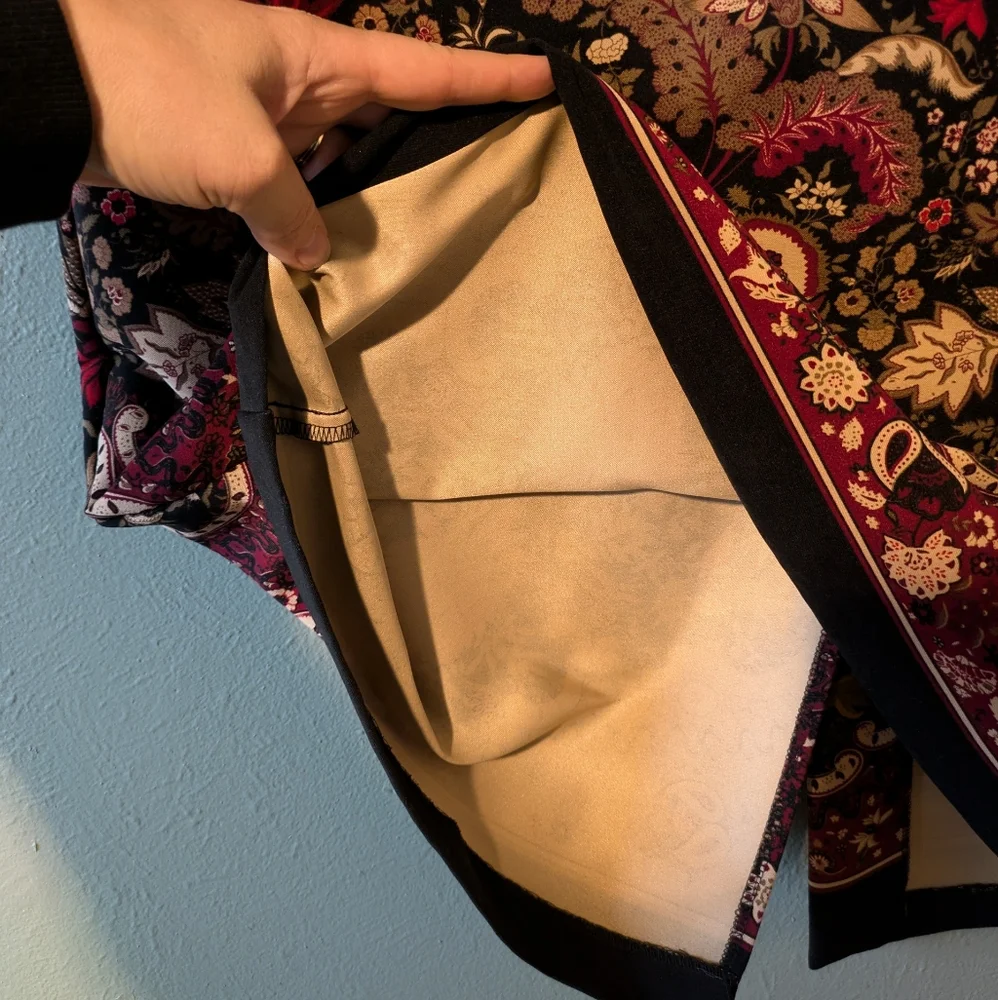 Vintage Dark Romantic Floral Maxi Skirt Size 18 - Picture 3 of 7